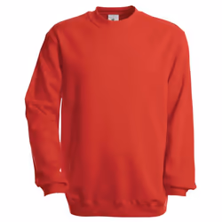 B&C Unisex Adult Set-in Sweatshirt - S, Red