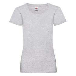 Fruit of the Loom Womens/Ladies Valueweight Heather Lady Fit T-Shirt - 18 UK, Heather Grey