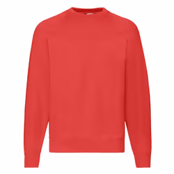 Fruit Of The Loom Mens Classic 80/20 Raglan Sweatshirt - XL, Red