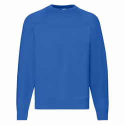 Fruit Of The Loom Mens Classic 80/20 Raglan Sweatshirt - XL, Royal Blue