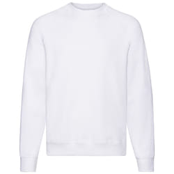 Fruit Of The Loom Mens Classic 80/20 Raglan Sweatshirt - M, White