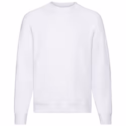 Fruit Of The Loom Mens Classic 80/20 Raglan Sweatshirt - XXL, White