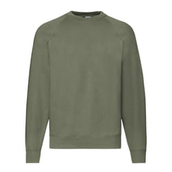 Fruit Of The Loom Mens Classic 80/20 Raglan Sweatshirt - XXL, Classic Olive