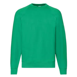 Fruit Of The Loom Mens Classic 80/20 Raglan Sweatshirt - M, Kelly Green