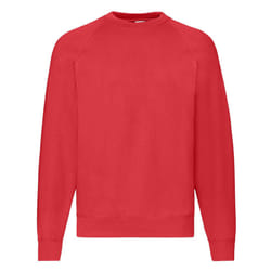 Fruit Of The Loom Mens Classic 80/20 Raglan Sweatshirt - M, Red
