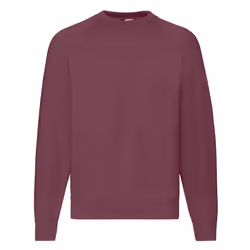 Fruit Of The Loom Mens Classic 80/20 Raglan Sweatshirt - M, Burgundy