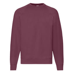 Fruit Of The Loom Mens Classic 80/20 Raglan Sweatshirt - M, Burgundy