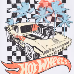 Hot Wheels Mens Sunset T-Shirt - 3XL, White