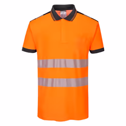 Portwest Mens PW3 Hi-Vis Polo Shirt - 3XL, Orange/Black