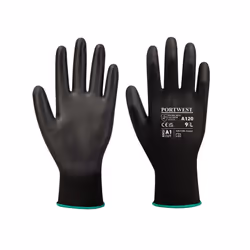 Portwest Unisex Adult PU Palm Gloves - 9, Black