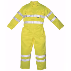 Yoko Unisex Adult Polycotton Hi-Vis Overalls - S, Yellow