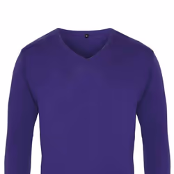 Premier Mens Knitted Cotton Acrylic V Neck Sweatshirt - XXL, Purple