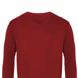 Premier Mens Knitted Cotton Acrylic V Neck Sweatshirt - XXL, Burgundy