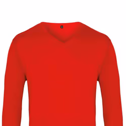 Premier Mens Knitted Cotton Acrylic V Neck Sweatshirt - XXS, Red