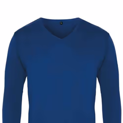 Premier Mens Knitted Cotton Acrylic V Neck Sweatshirt - XXS, Royal Blue
