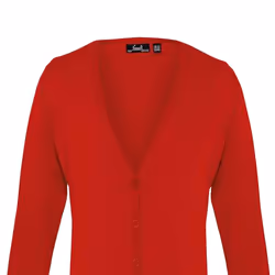 Premier Womens/Ladies Cotton Acrylic V Neck Cardigan - 12 UK, Red