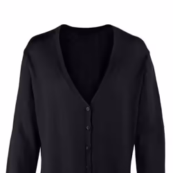 Premier Womens/Ladies Cotton Acrylic V Neck Cardigan - 22 UK, Black