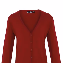 Premier Womens/Ladies Cotton Acrylic V Neck Cardigan - 8 UK, Burgundy
