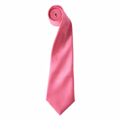 Premier Unisex Adult Colours Satin Tie - One Size, Fuchsia