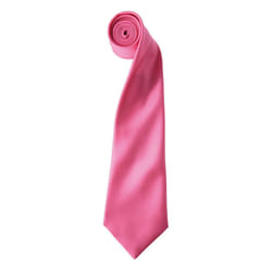 Premier Unisex Adult Colours Satin Tie - One Size, Fuchsia
