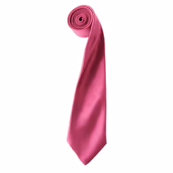 Premier Unisex Adult Colours Satin Tie - One Size, Hot Pink