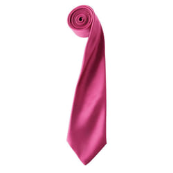 Premier Unisex Adult Colours Satin Tie - One Size, Hot Pink