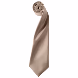 Premier Unisex Adult Colours Satin Tie - One Size, Khaki