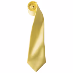 Premier Unisex Adult Colours Satin Tie - One Size, Lemon
