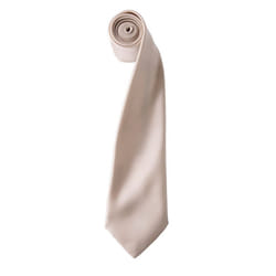 Premier Unisex Adult Colours Satin Tie - One Size, Natural