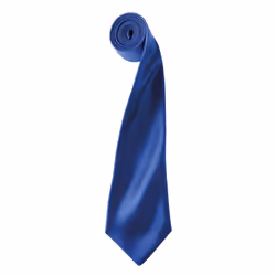Premier Unisex Adult Colours Satin Tie - One Size, Royal Blue