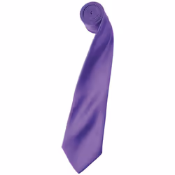Premier Unisex Adult Colours Satin Tie - One Size, Rich Violet
