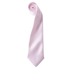 Premier Unisex Adult Colours Satin Tie - One Size, Pink