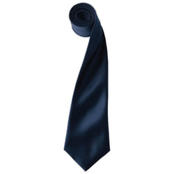 Premier Unisex Adult Colours Satin Tie - One Size, Navy