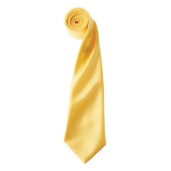 Premier Unisex Adult Colours Satin Tie - One Size, Sunflower