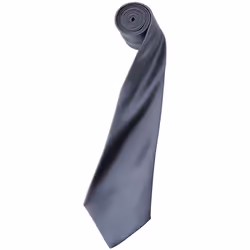 Premier Unisex Adult Colours Satin Tie - One Size, Steel