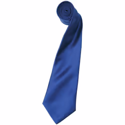 Premier Unisex Adult Colours Satin Tie - One Size, Marine Blue
