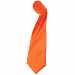 Premier Unisex Adult Colours Satin Tie - One Size, Terracotta