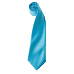 Premier Unisex Adult Colours Satin Tie - One Size, Turquoise