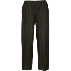 Portwest Mens Classic Waterproof Trousers - S, Black