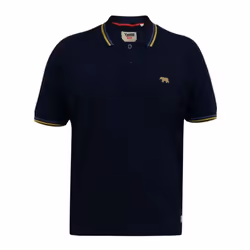 D555 Mens Hamford 1 Tipped Pique Ribbed Collar Kingsize Polo Shirt - 5XL, Dark Navy