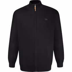 D555 Mens Franco 1 Knitted Kingsize Full Zip Hoodie - 3XL, Black
