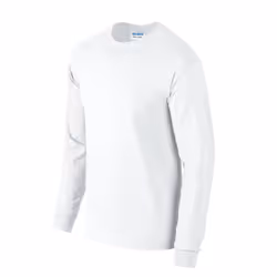 Gildan Unisex Adult Ultra Cotton Long-Sleeved T-Shirt - L, White