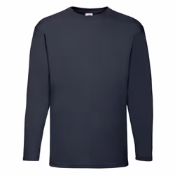 Fruit of the Loom Mens Valueweight Long-Sleeved T-Shirt - S, Deep Navy