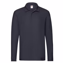 Fruit of the Loom Mens Premium Long-Sleeved Polo Shirt - XXL, Deep Navy