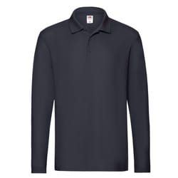 Fruit of the Loom Mens Premium Long-Sleeved Polo Shirt - XL, Deep Navy