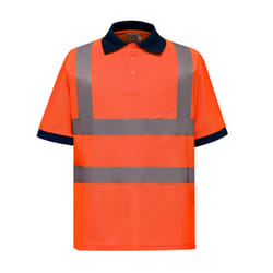 Yoko Unisex Adult Hi-Vis Safety Short-Sleeved Polo Shirt - XL, Orange