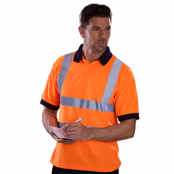 Yoko Unisex Adult Hi-Vis Safety Short-Sleeved Polo Shirt - XL, Orange