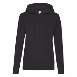 Fruit of the Loom Womens/Ladies Classic 80/20 Lady Fit Hoodie - XL, Black