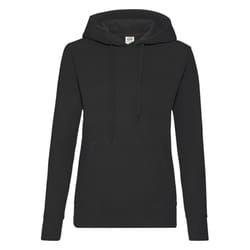 Fruit of the Loom Womens/Ladies Classic 80/20 Lady Fit Hoodie - XL, Black