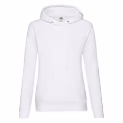 Fruit of the Loom Womens/Ladies Classic 80/20 Lady Fit Hoodie - XL, White